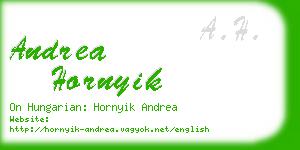 andrea hornyik business card